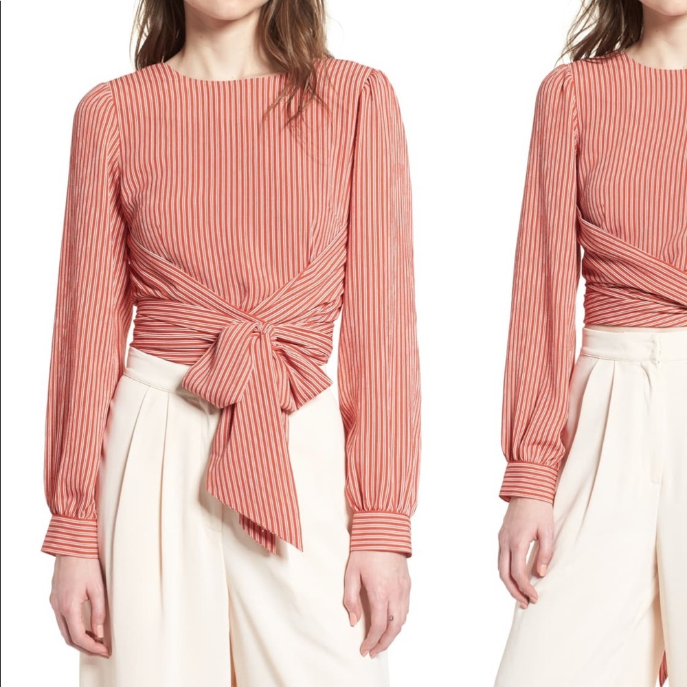 J.O.A. x Chrisslle Lim tie-waist top